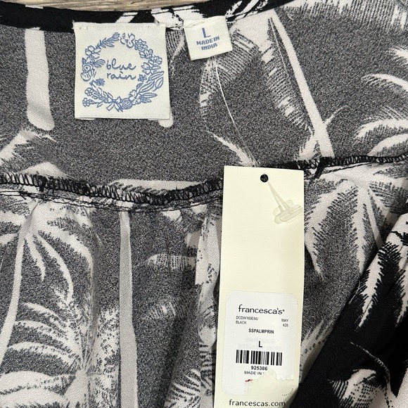 Blue Rain Francesca's Dress Tropical Wrap Dress Large Resort Spring Break NWT - Picture 2 of 12